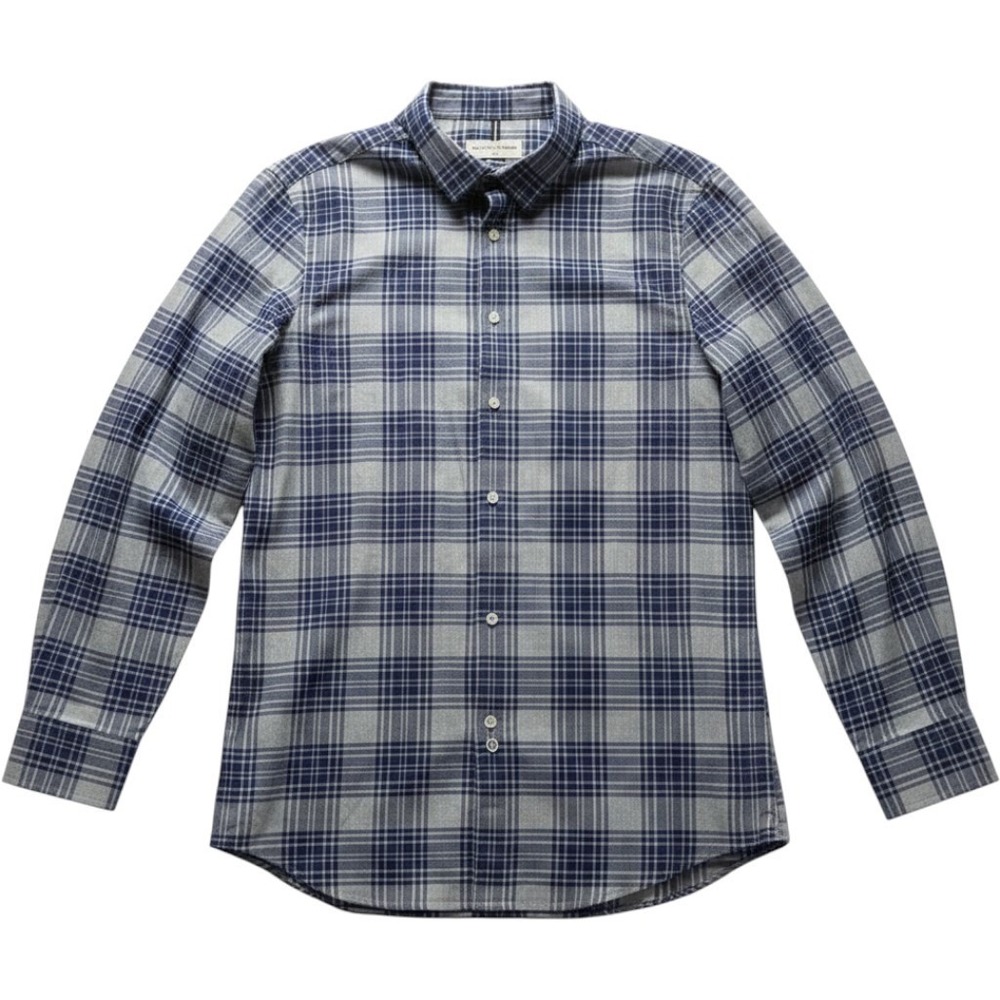 Crosby & Howard Shirt Mens Large Blue Plaid Long Sleeve Flannel Button-Up Casual